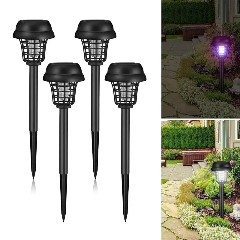 Solar-Powered Garden Light with Built-In Bug Zapper
