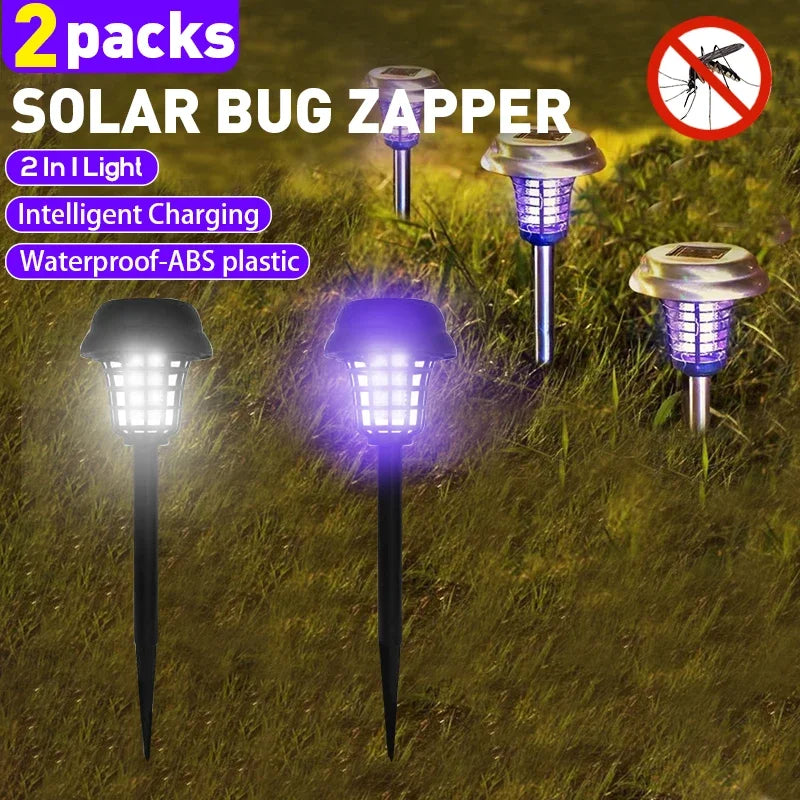 Solar-Powered Garden Light with Built-In Bug Zapper