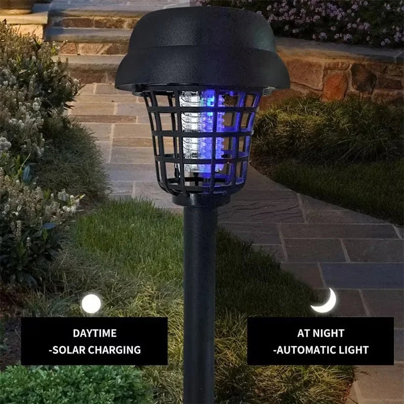 Solar-Powered Garden Light with Built-In Bug Zapper