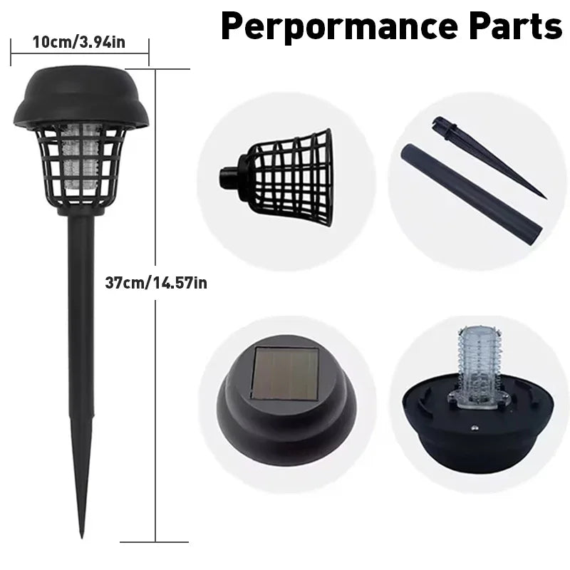 Solar-Powered Garden Light with Built-In Bug Zapper